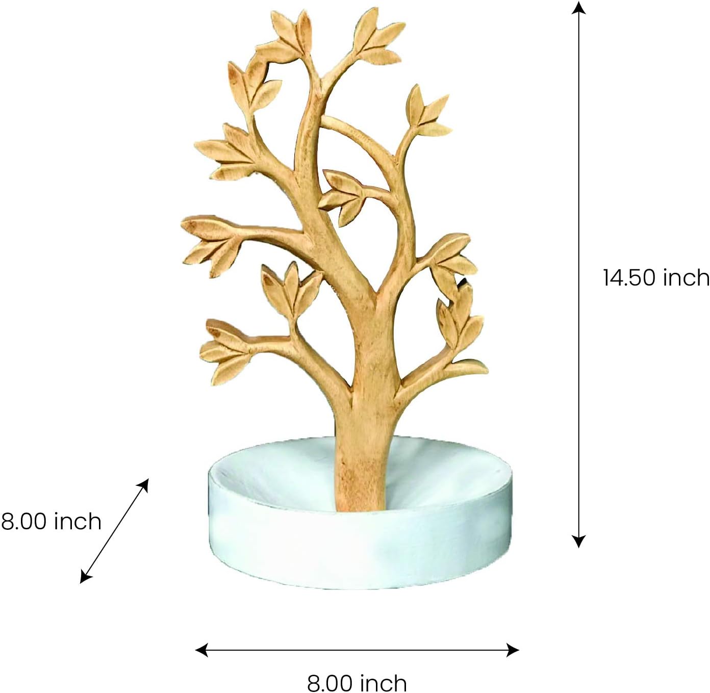 Timber Grace –  Handmade Solid Wood Jewelry Tree Organizer Stand