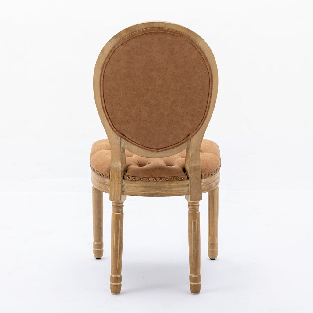 Set of 2 French Style Solid Wood Dining Chairs