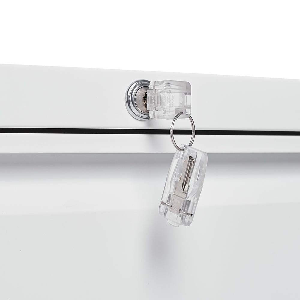 3 Drawer White Filing Cabinet with Lock