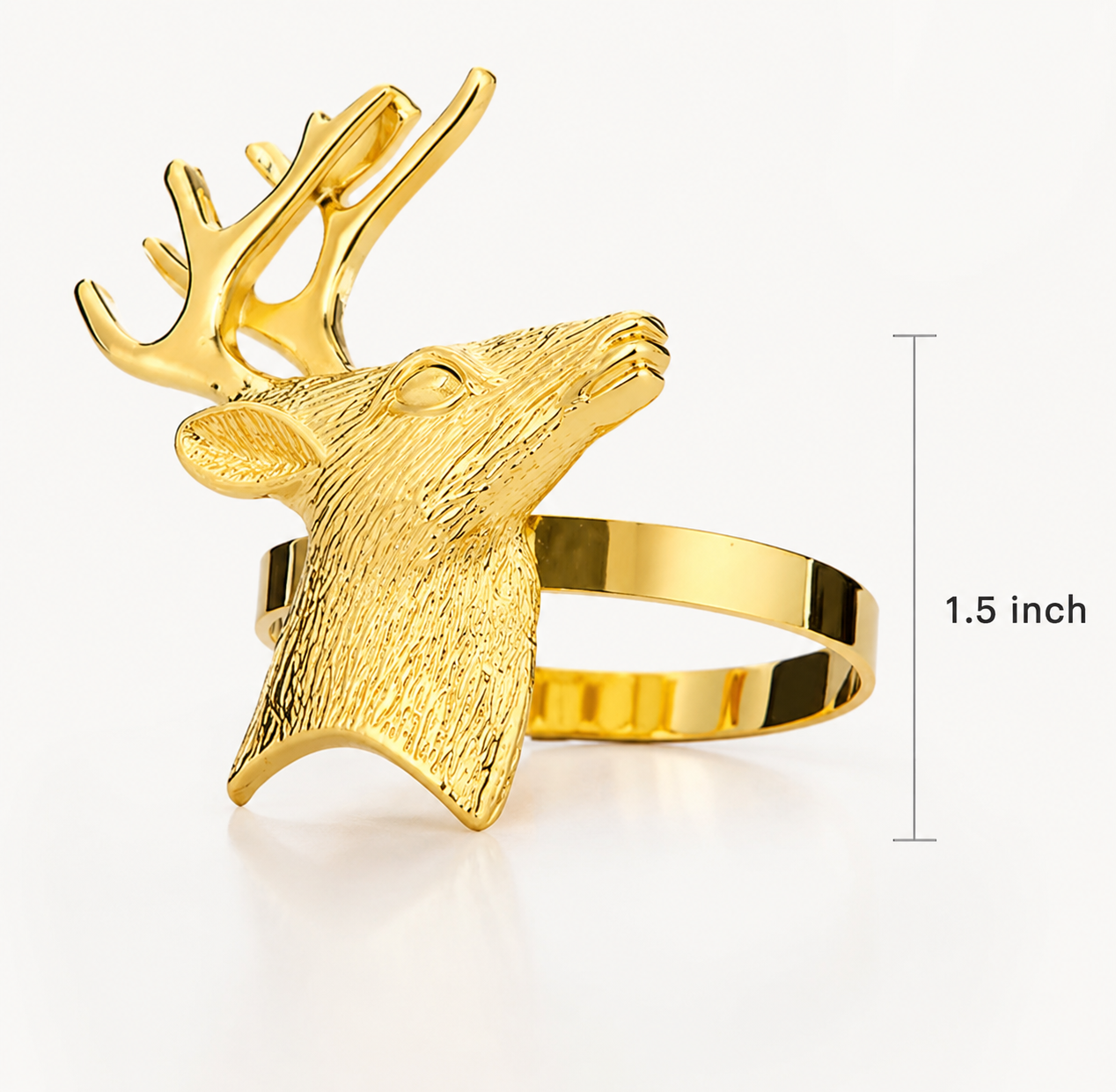 Gold Deer Decorative Napkin Rings
