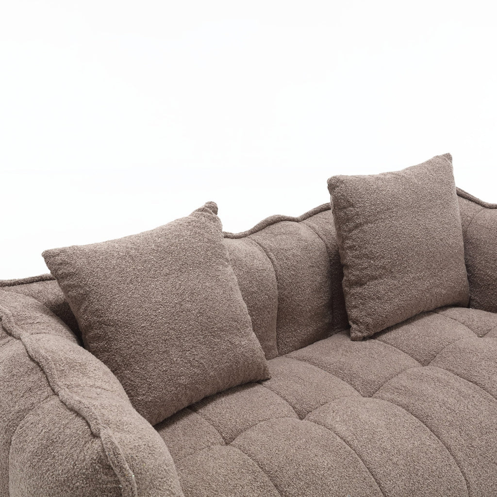 Cozy Beanbag Chair with High Resilience Foam Core in Gray