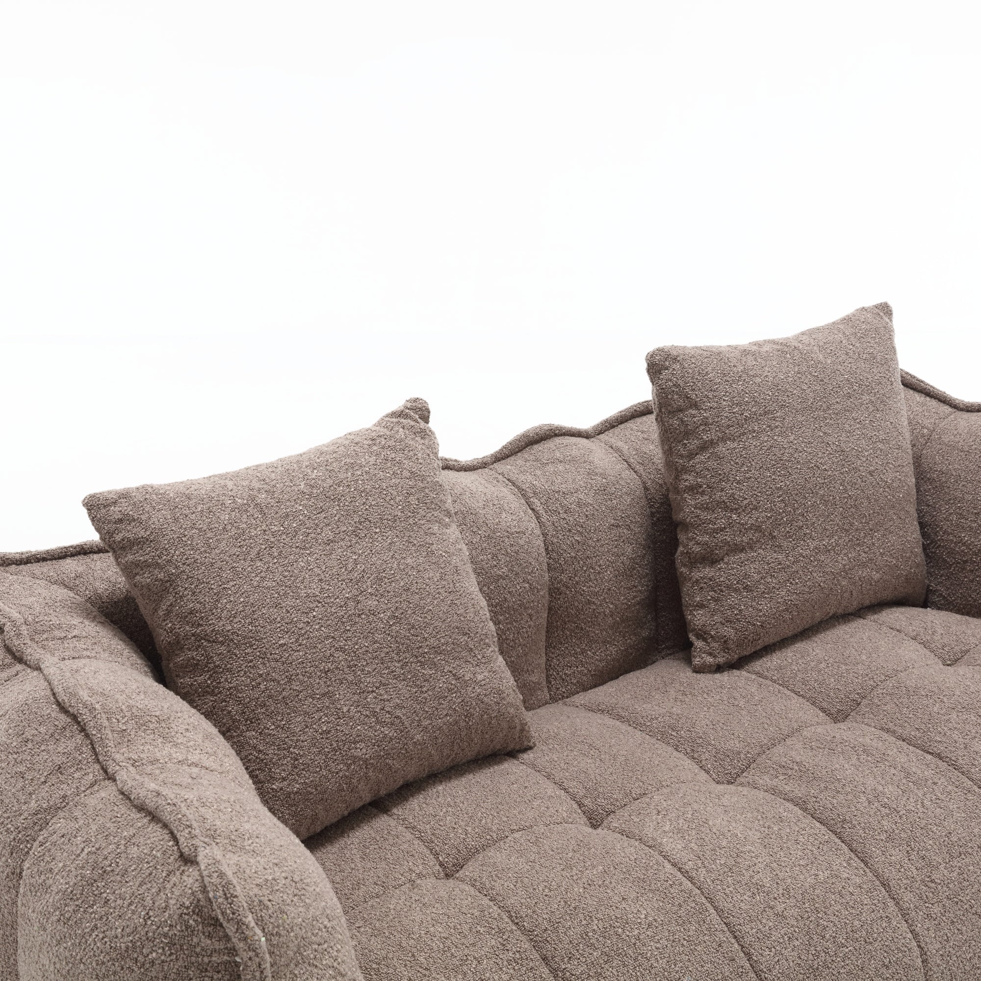 Cozy Beanbag Chair with High Resilience Foam Core in Gray