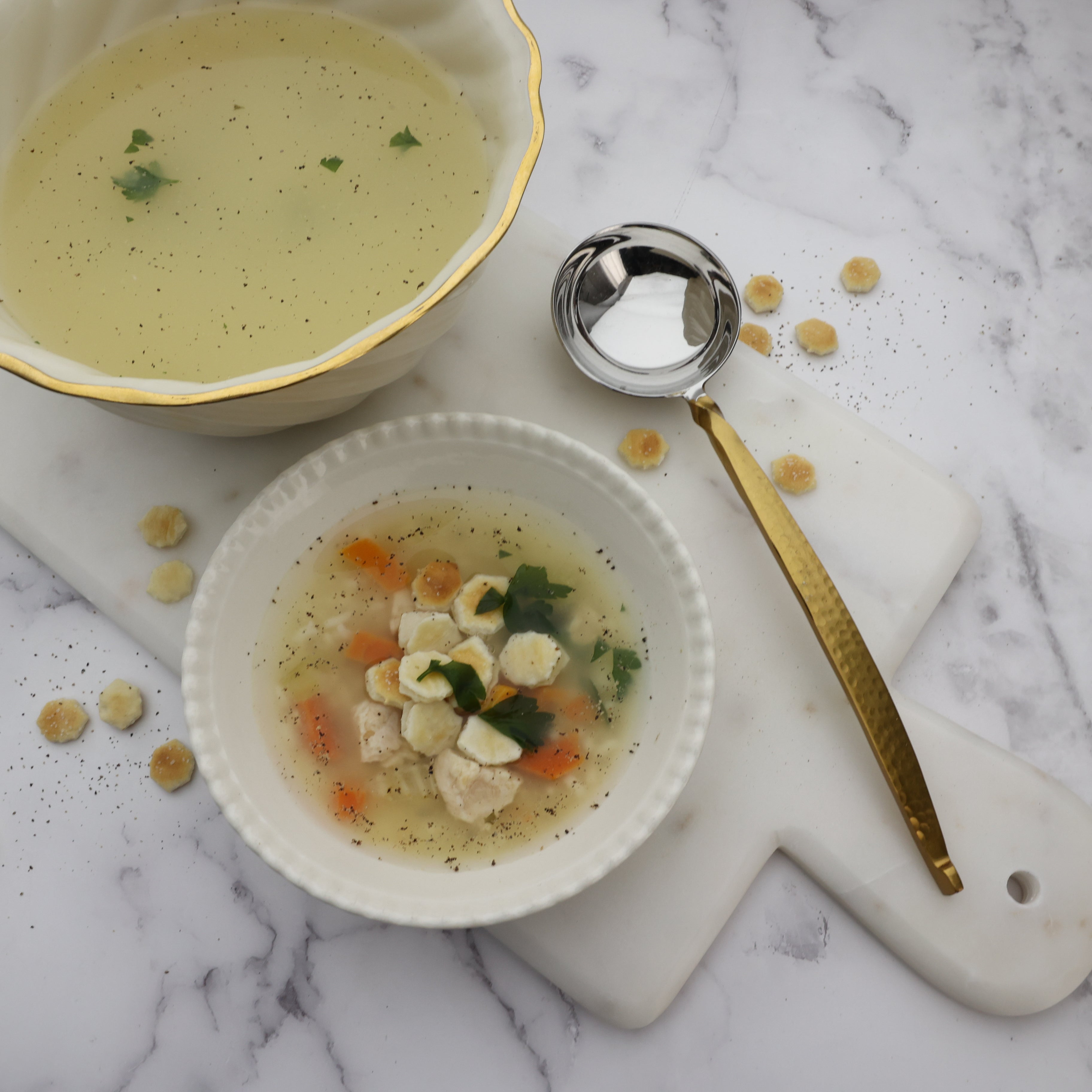 Handmade Twisted Urban Vintage Gold Hostess 4 pc. Set