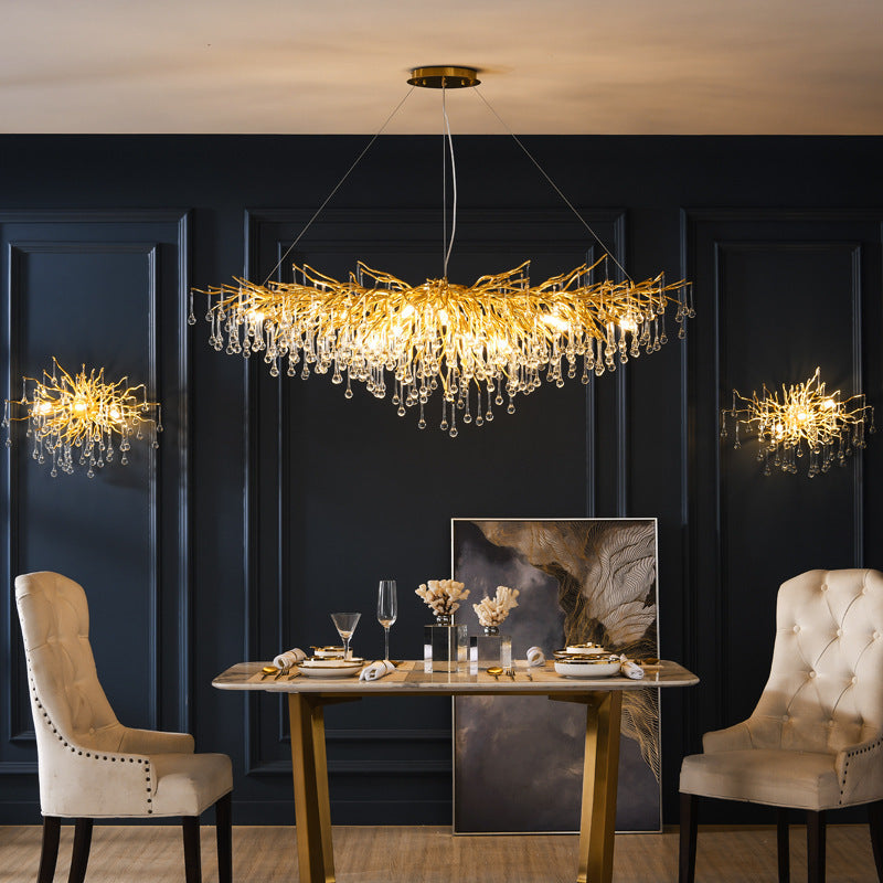 Waterdrop Pendant Glass Chandelier