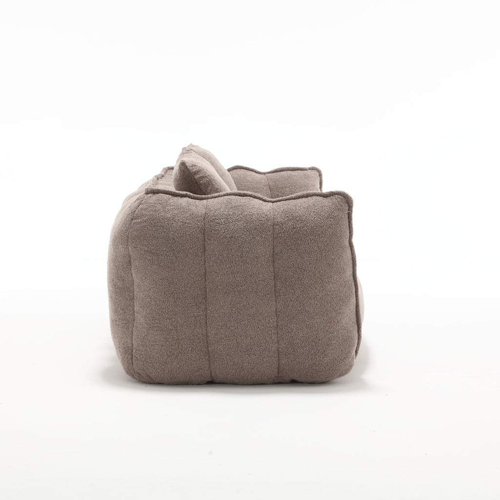 Cozy Beanbag Chair with High Resilience Foam Core in Gray