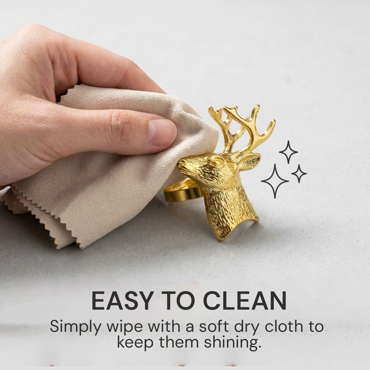 Gold Deer Decorative Napkin Rings