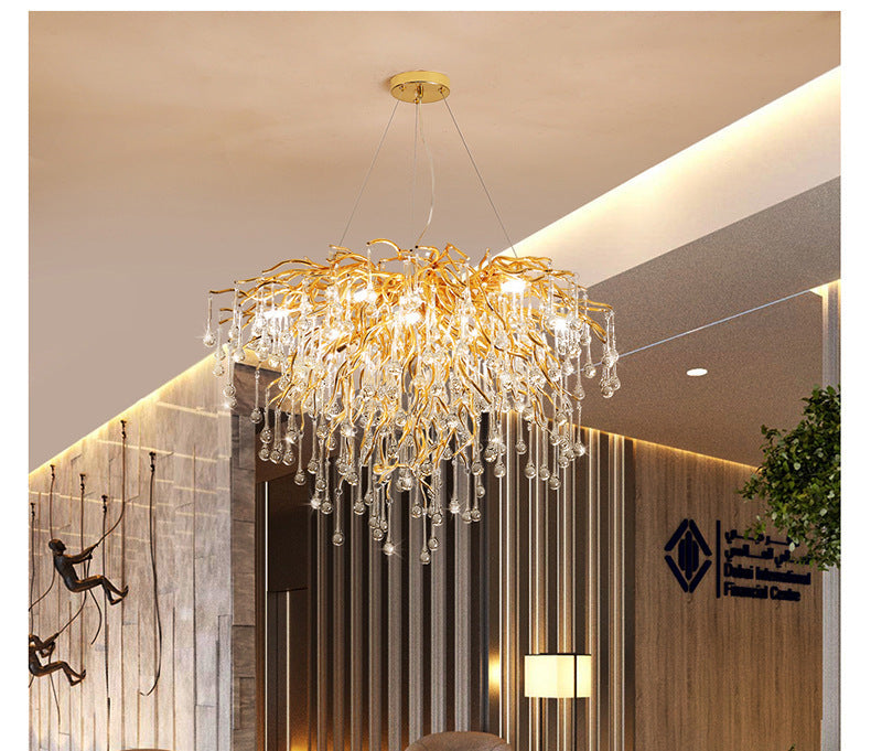 Waterdrop Pendant Glass Chandelier