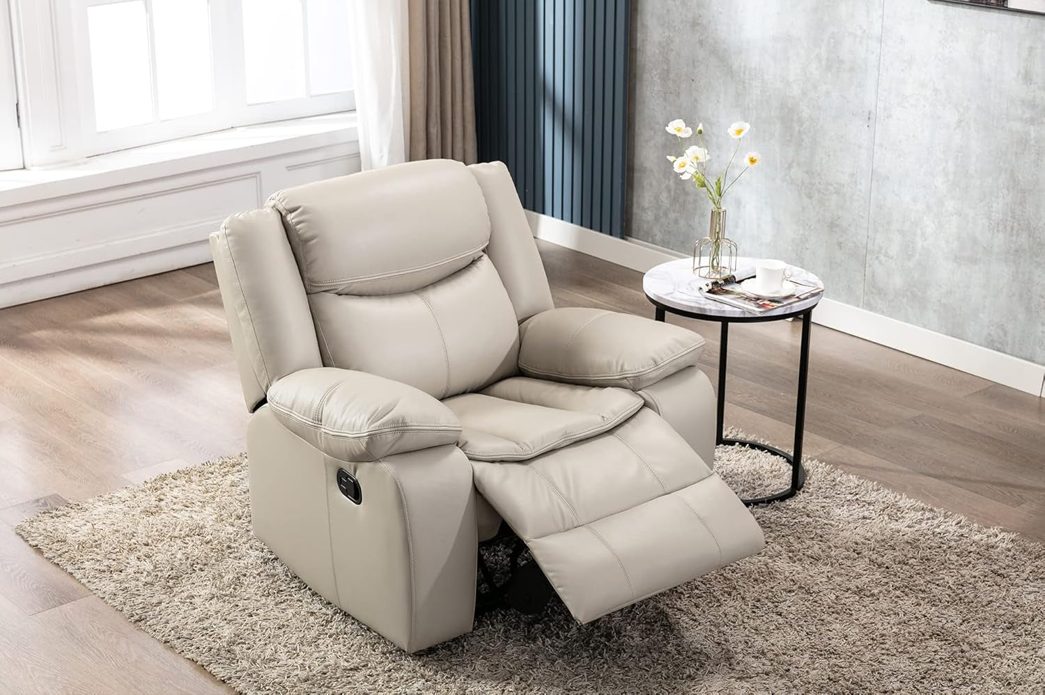 Breathable Leather Manual Recliner For Living Room