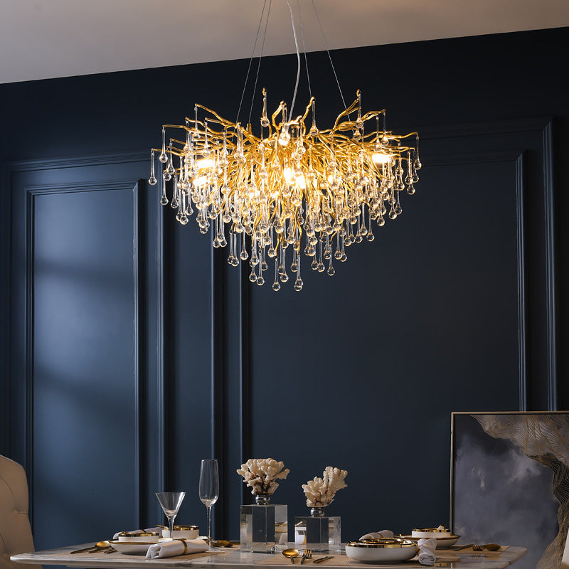 Waterdrop Pendant Glass Chandelier