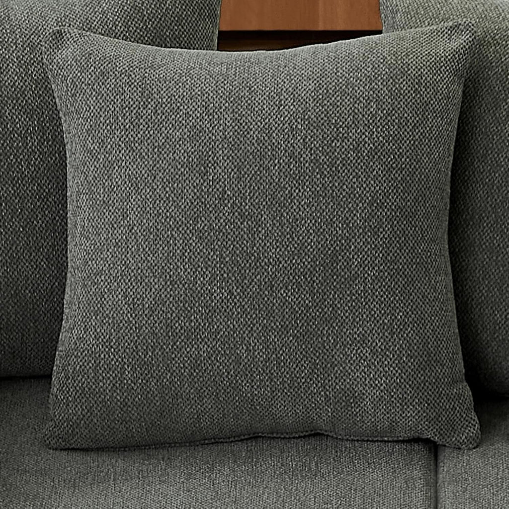 U-Shaped Modular Chenille Sectional Sofa in Gray