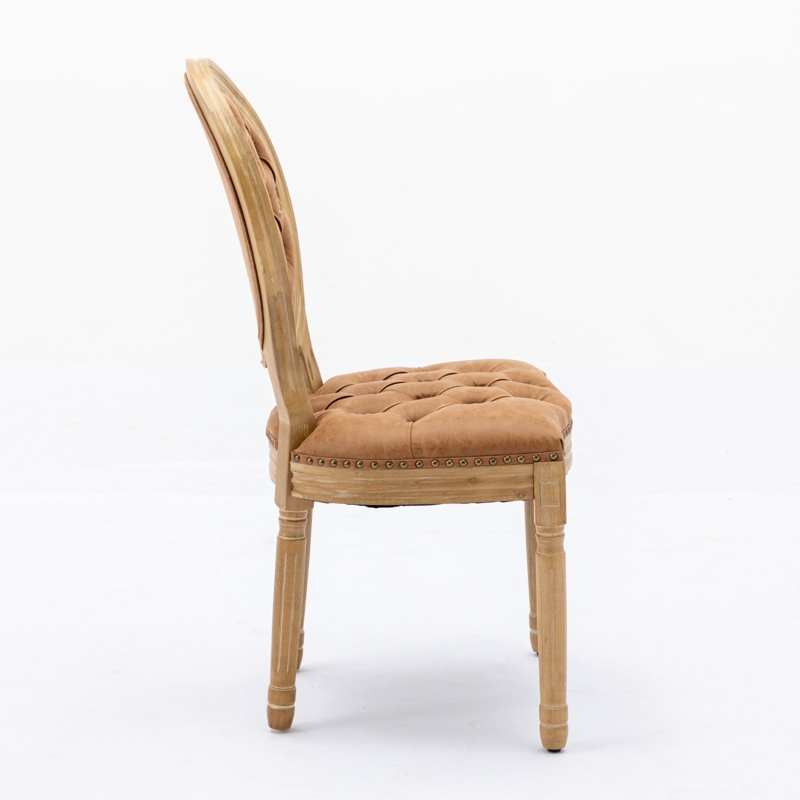 Set of 2 French Style Solid Wood Dining Chairs