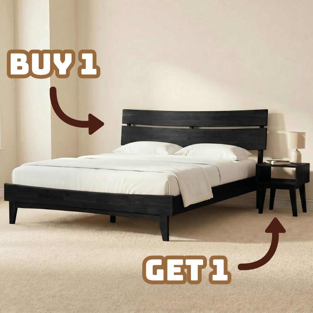 Acacia Solid Wood Bed Frame - Aurora Style for a Stylish Bedroom
