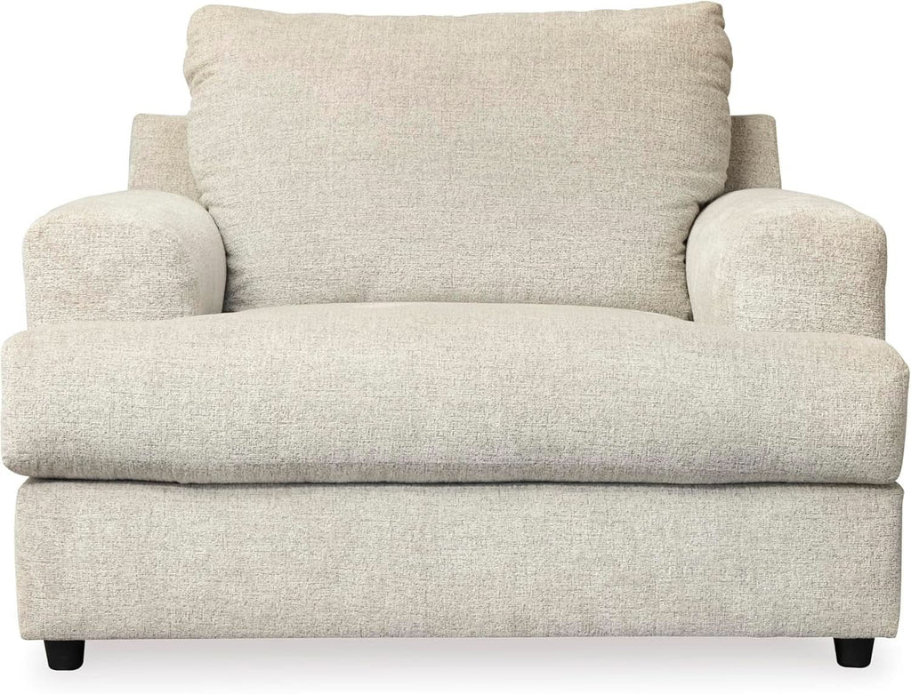 Soletren Contemporary Off White Chenille Upholstered Chair