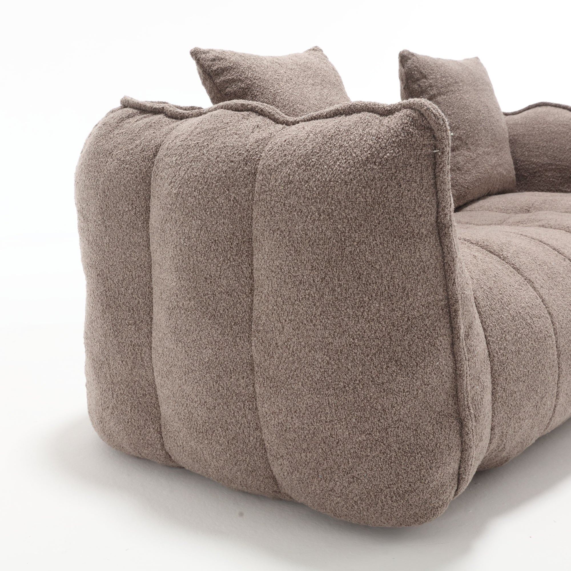 Cozy Beanbag Chair with High Resilience Foam Core in Gray
