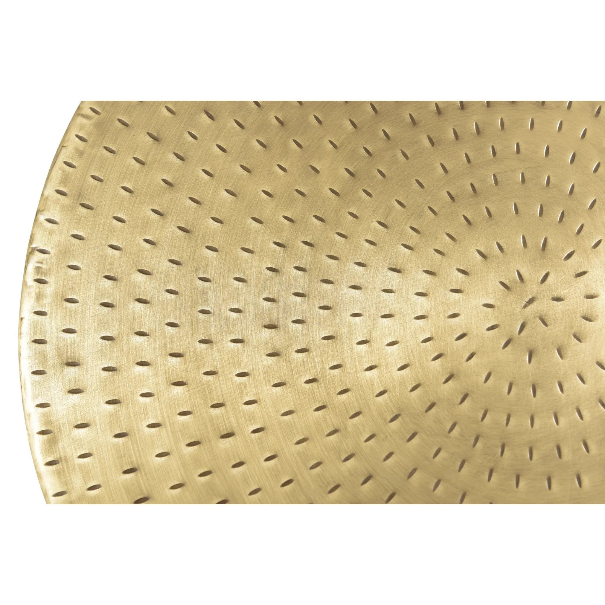 Alevi Drum End Table - Gold