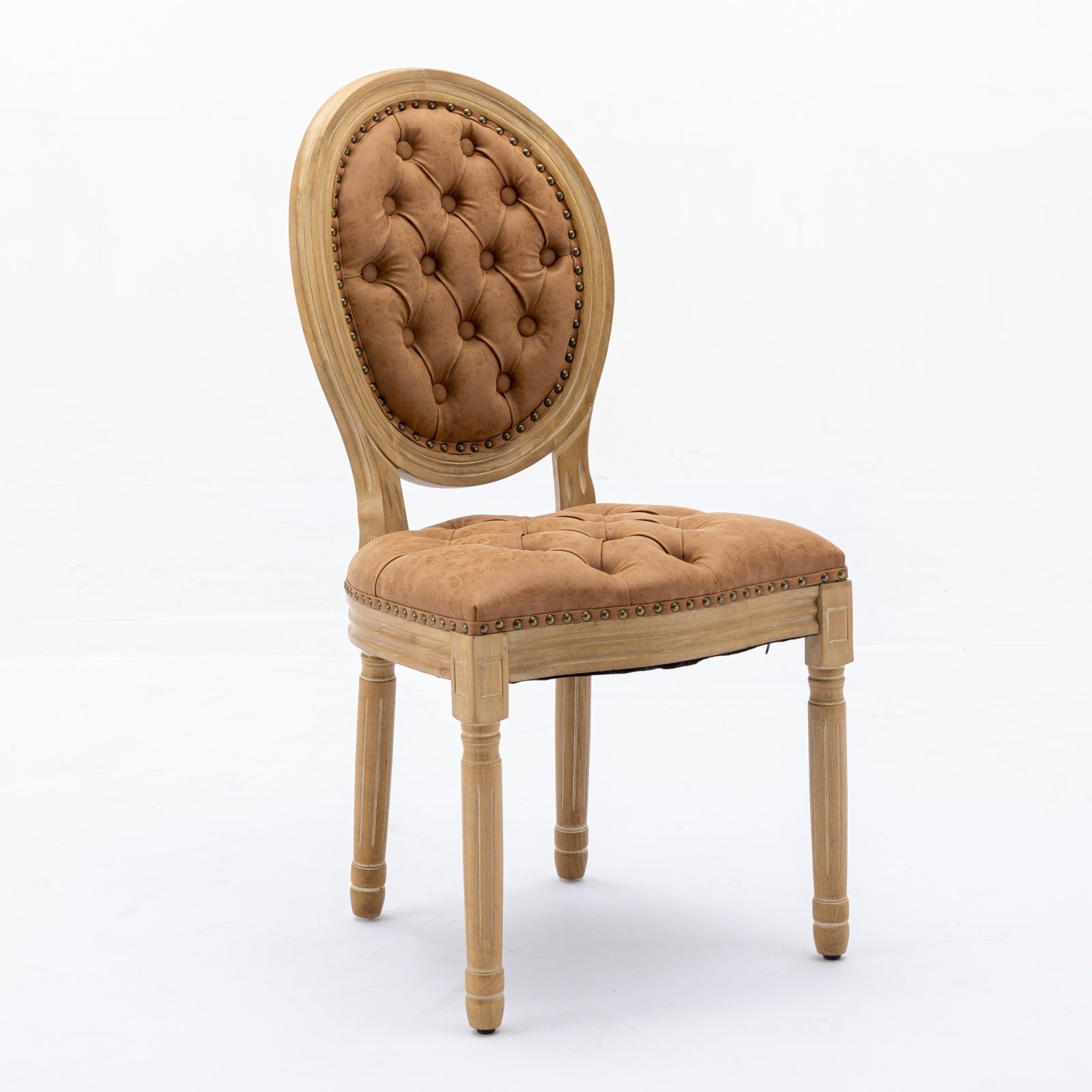 Set of 2 French Style Solid Wood Dining Chairs