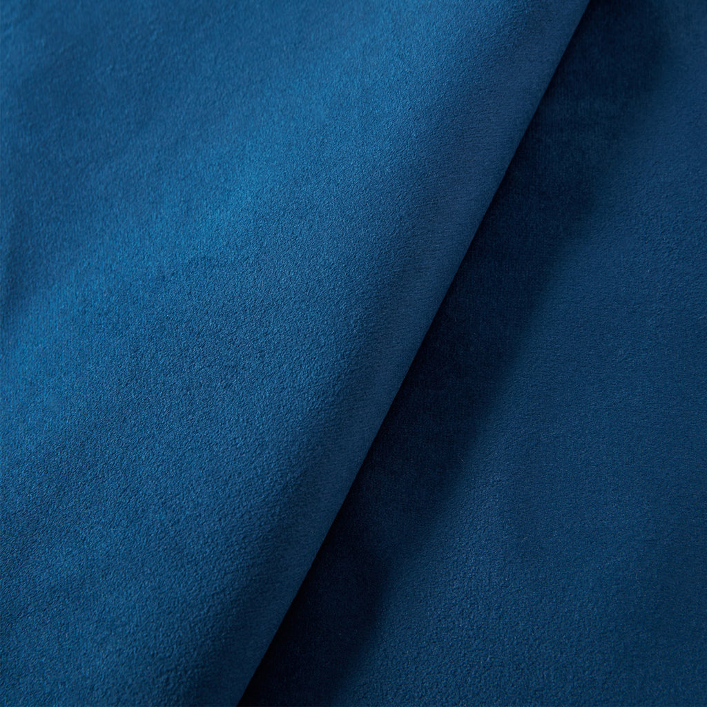 Peyton Upholstered Queen Bed with High Headboard and Traditional Buttoned Tufting in Blue Velvet