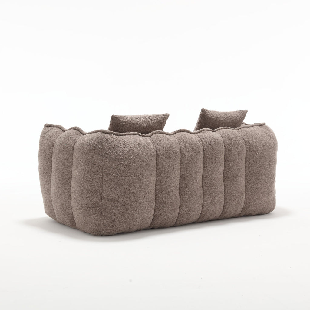 Cozy Beanbag Chair with High Resilience Foam Core in Gray