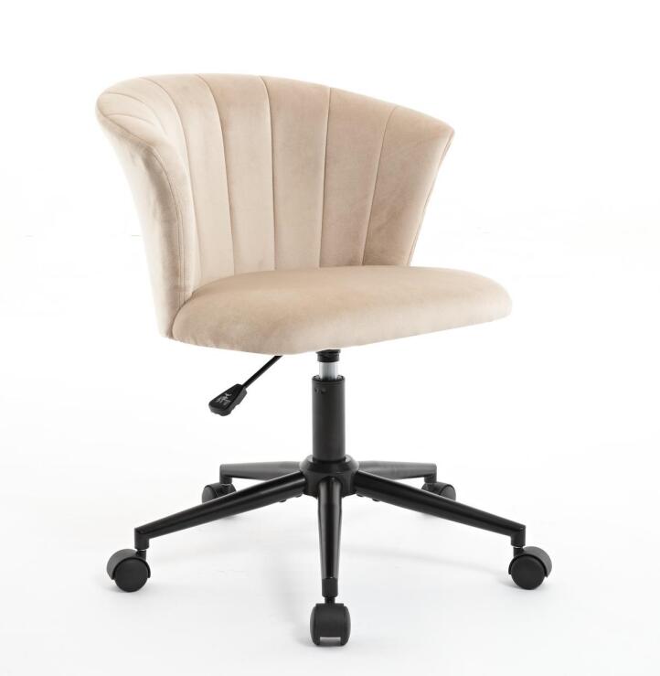 Velvet Fabric Swivel Flower Shape Office Chair