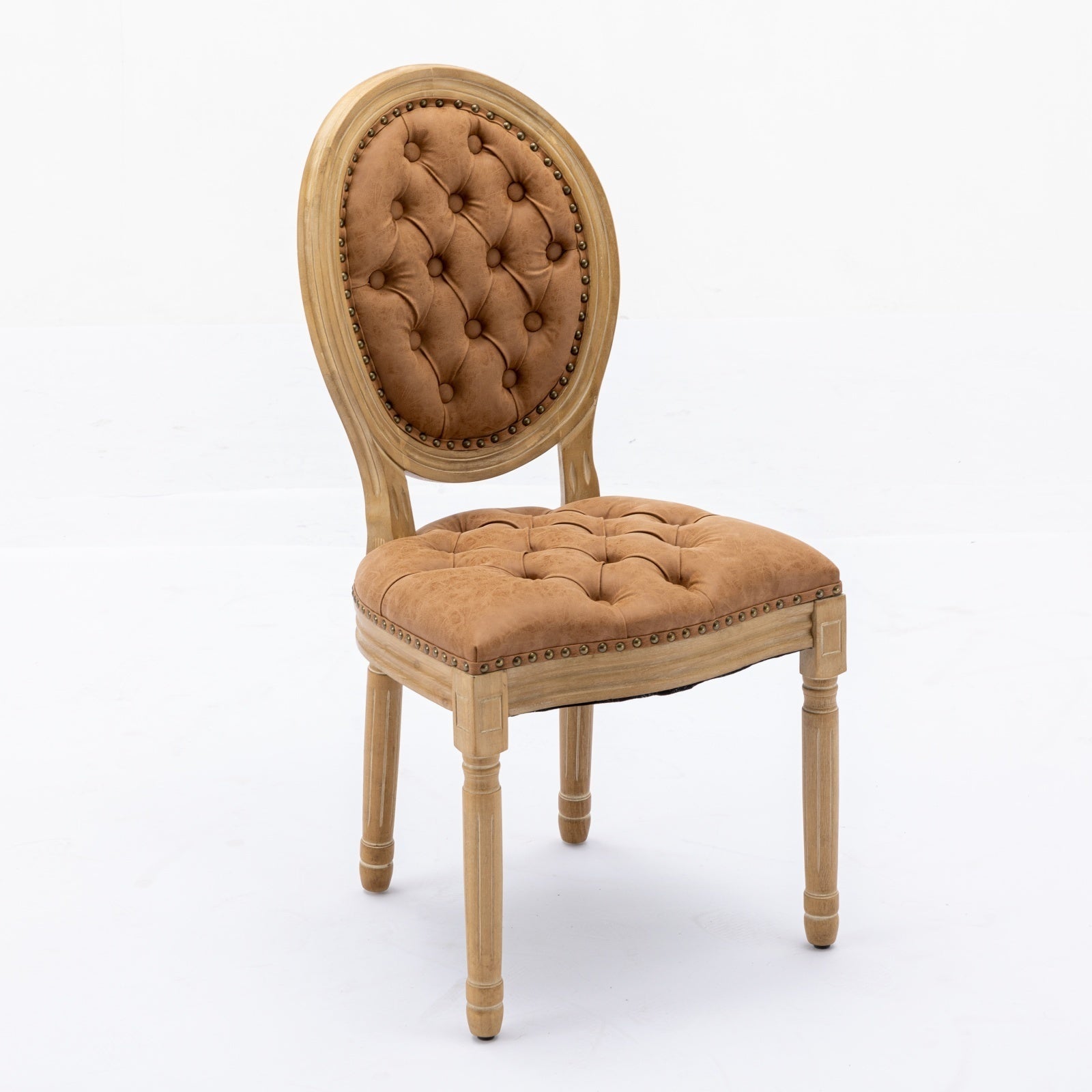 Set of 2 French Style Solid Wood Dining Chairs