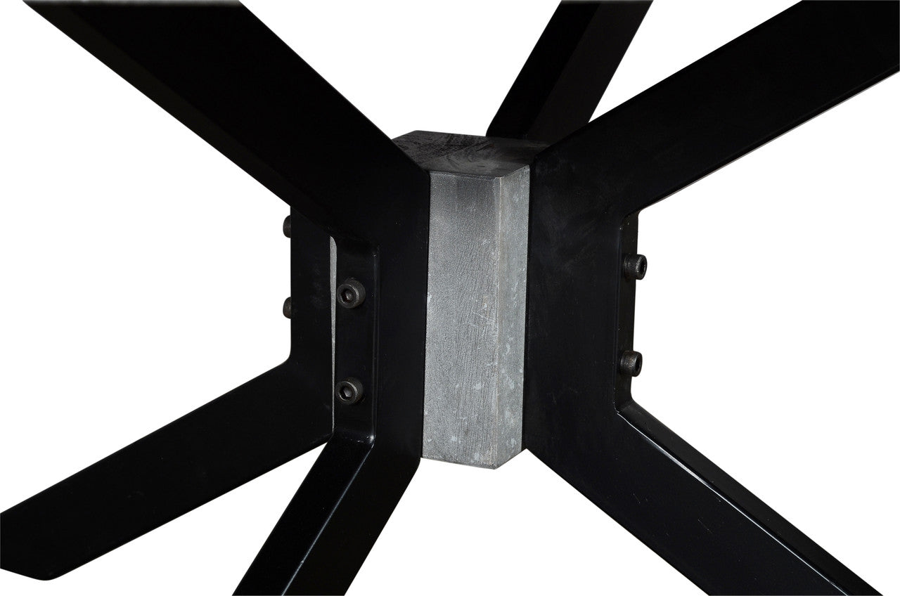 ROOT Gray Mango Wood Round Coffee Table