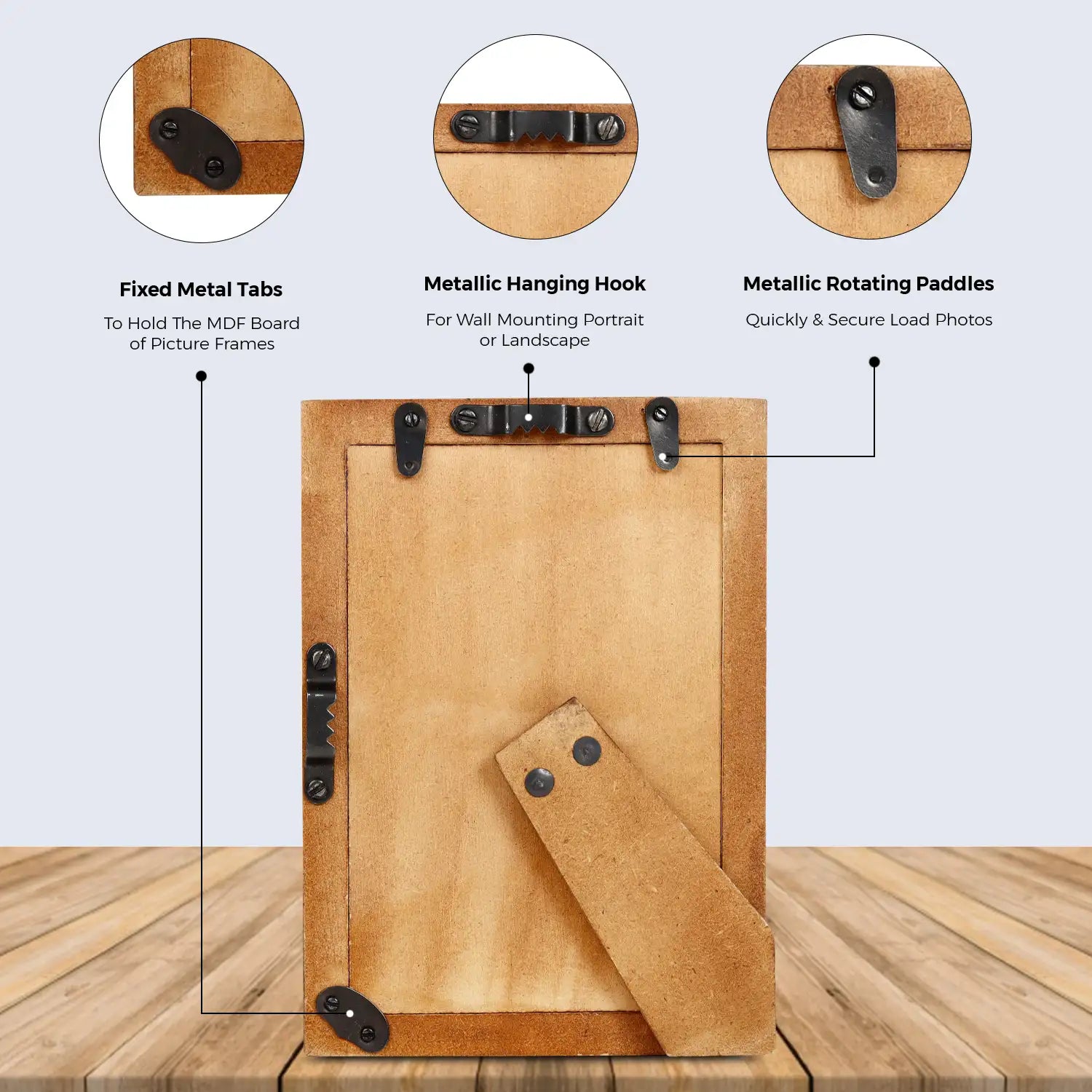 Rhythm Cycles Pattern Resin Inlay Picture Frame Collection in 3 Sizes
