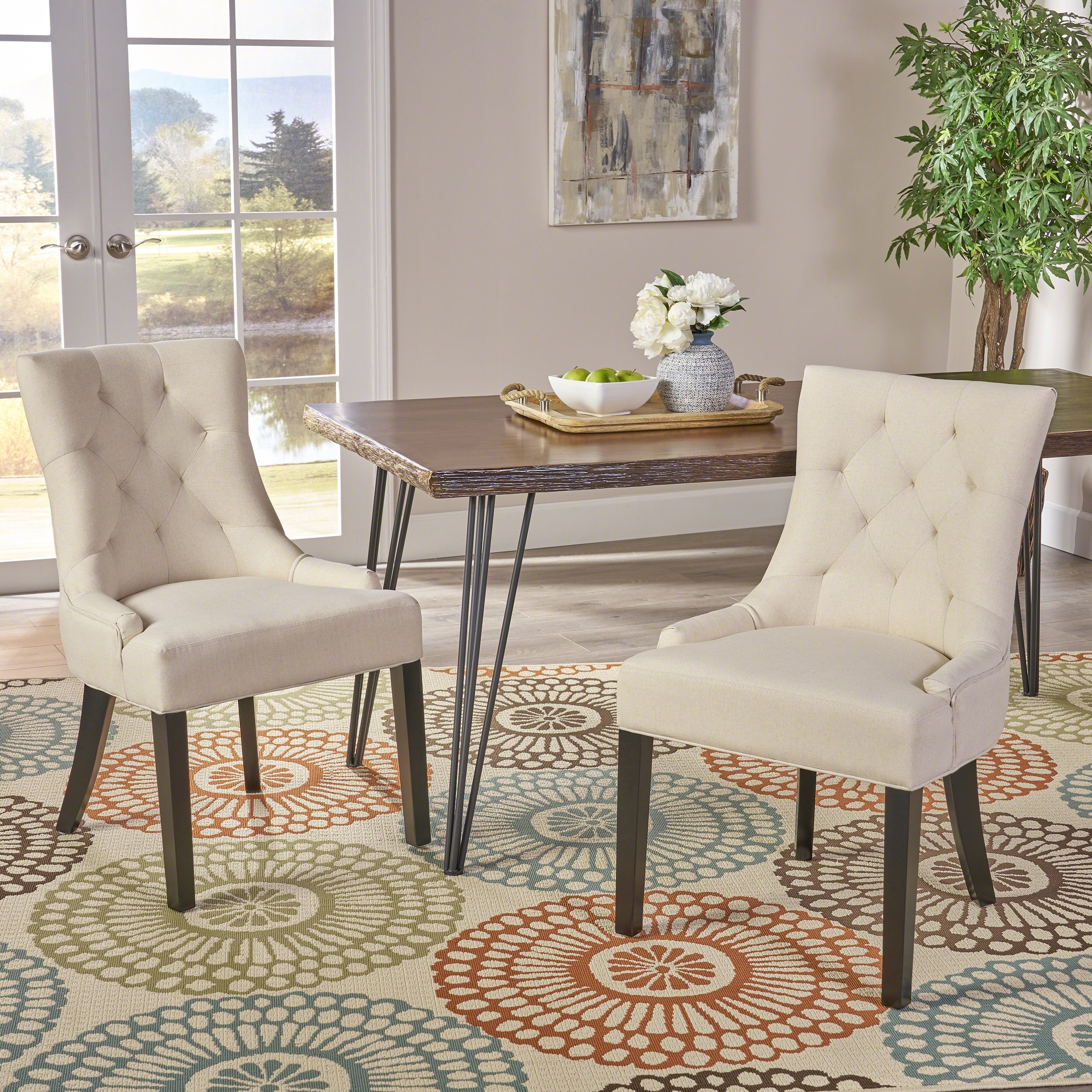 Set of 2 Cheney Dining Chairs - Beige