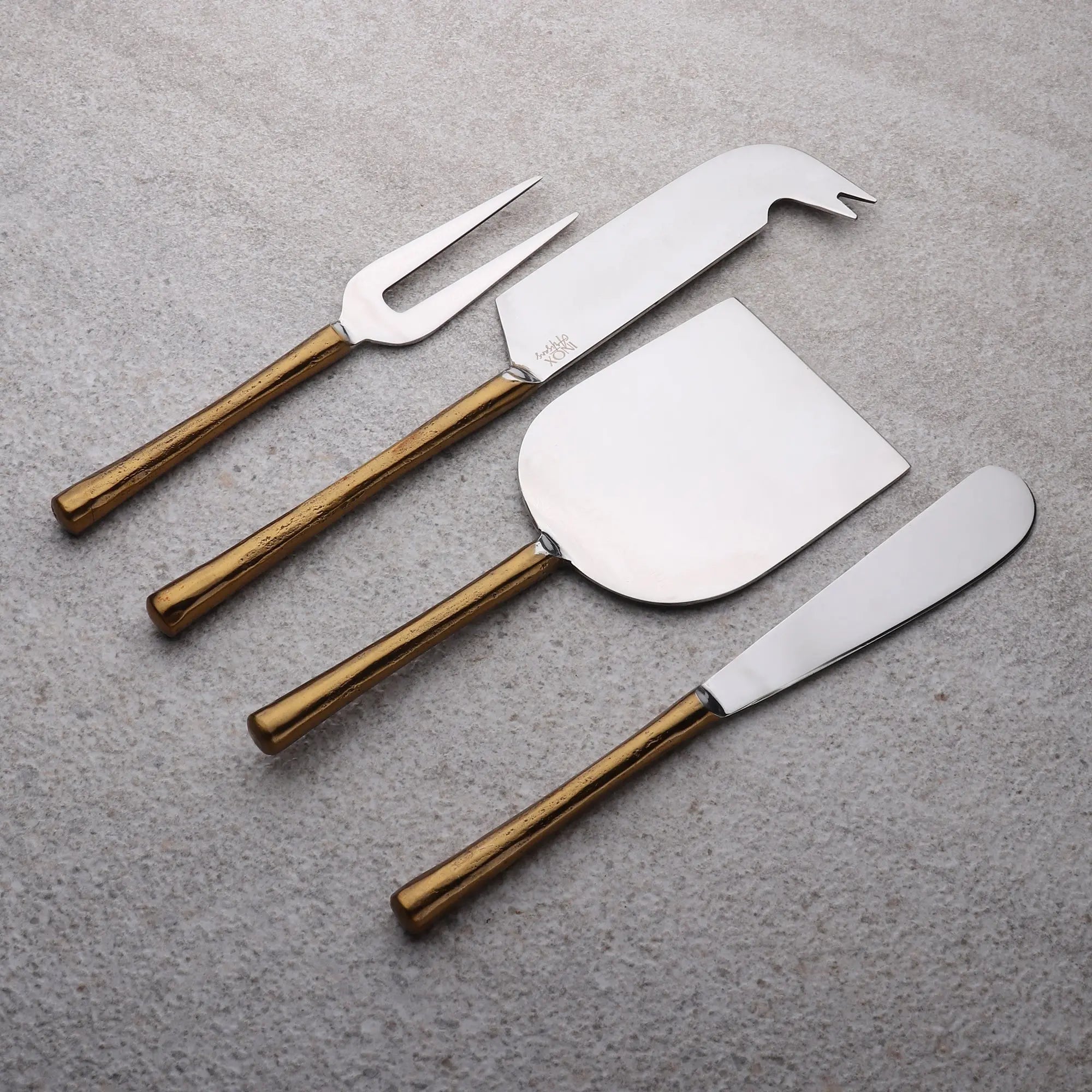 Cemellia Vintage Gold Cheese Knives Set