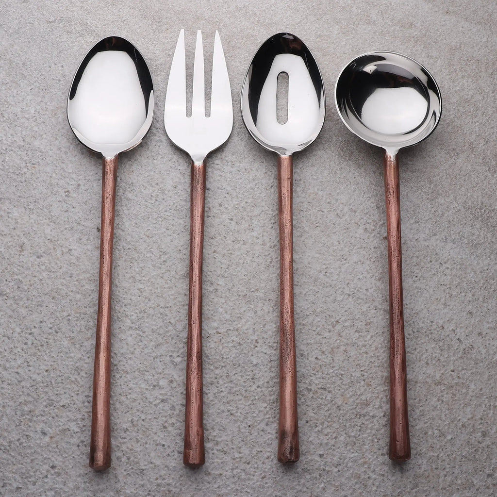 Camellia Vintage Copper Hostess Serving Set