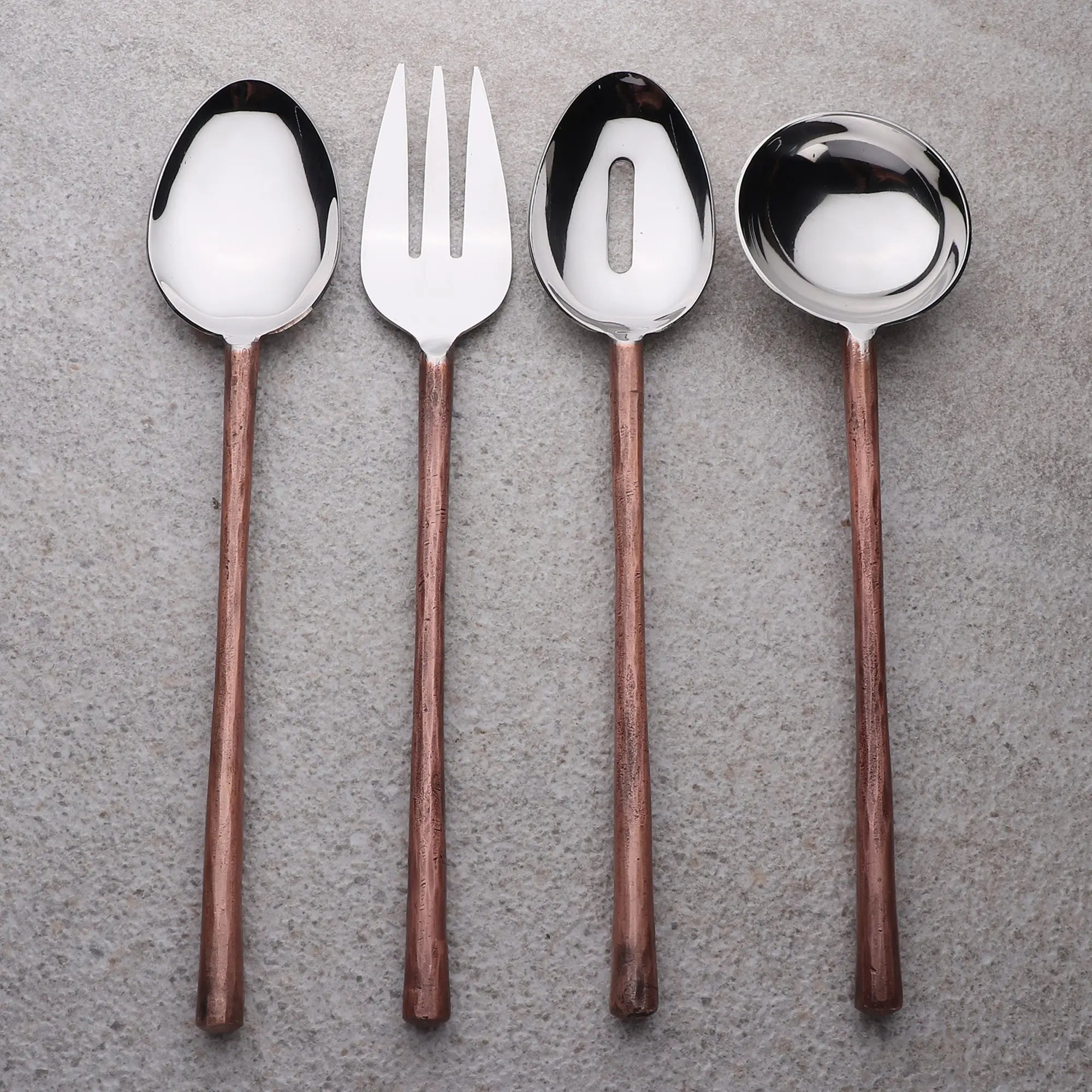 Camellia Vintage Copper Hostess Serving Set