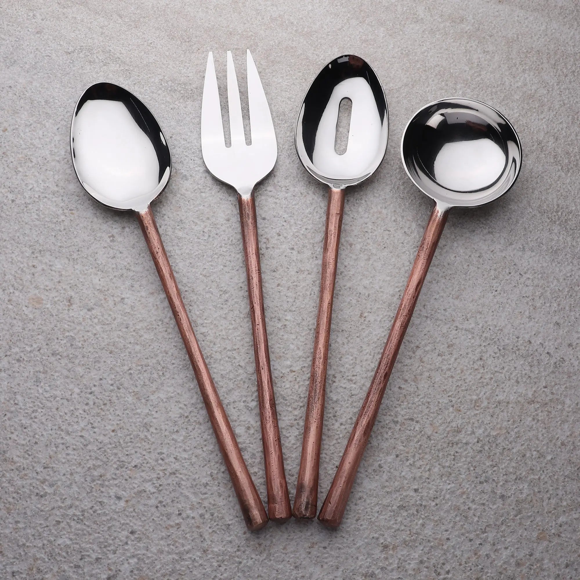 Camellia Vintage Copper Hostess Serving Set