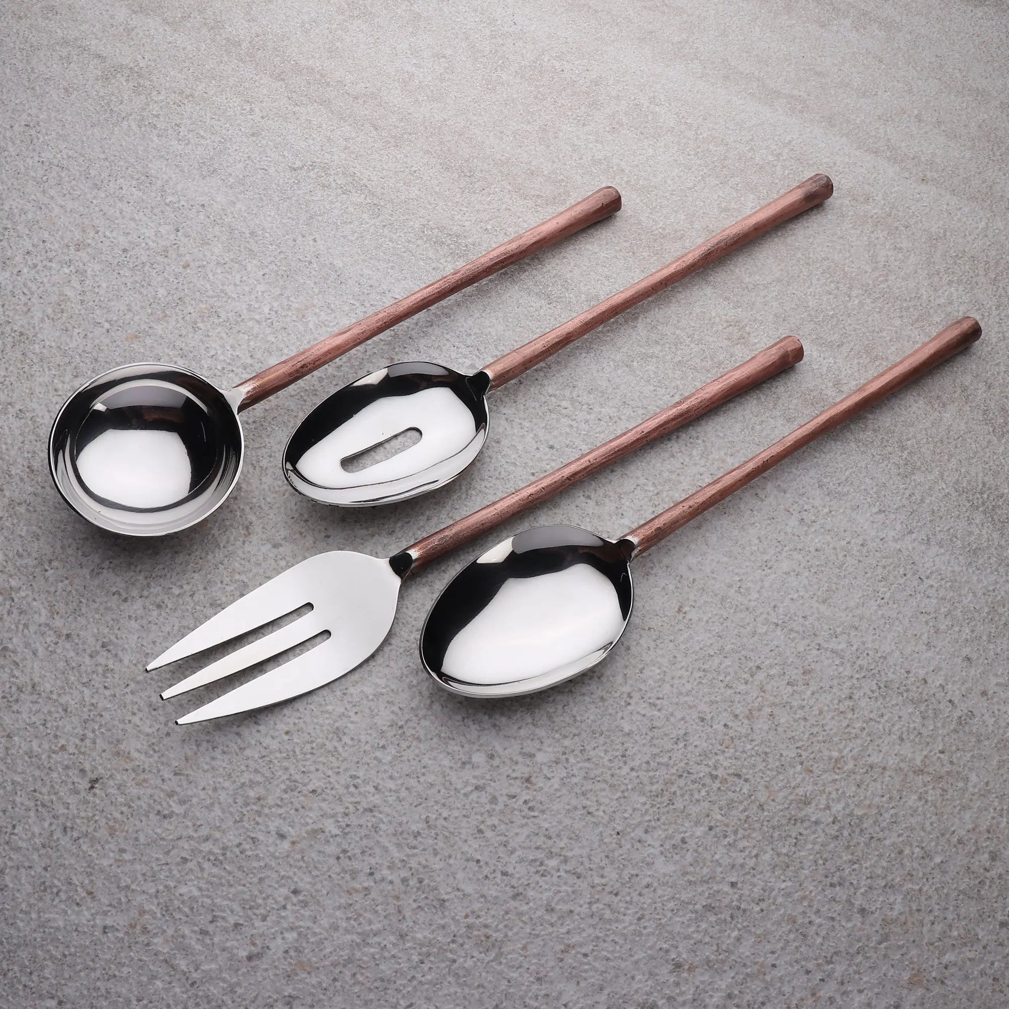 Camellia Vintage Copper Hostess Serving Set
