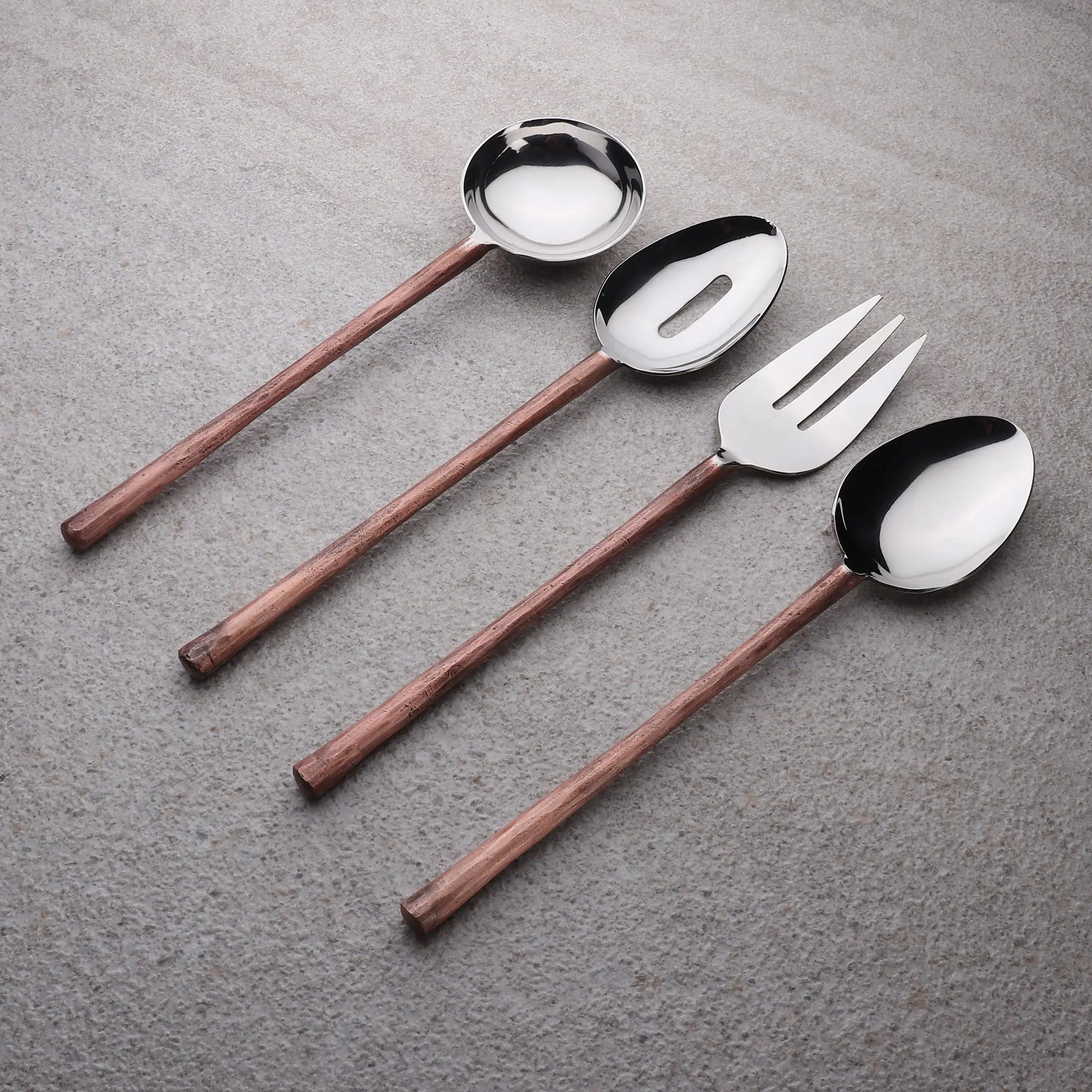 Camellia Vintage Copper Hostess Serving Set