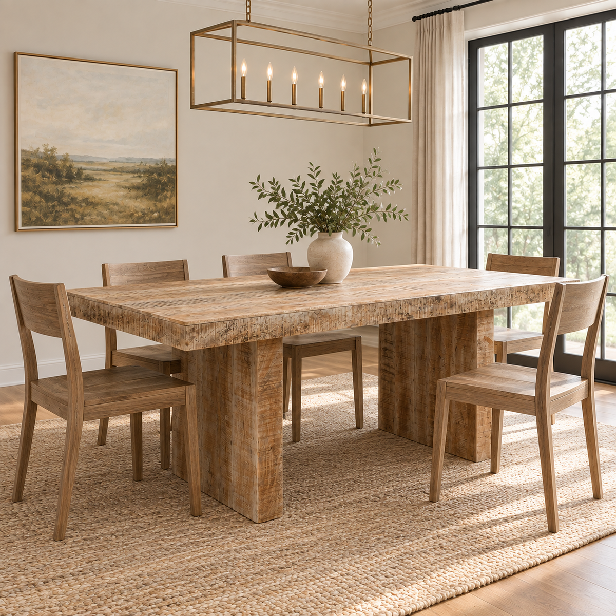 Timbergirl Solid Mango Wood Dining Table