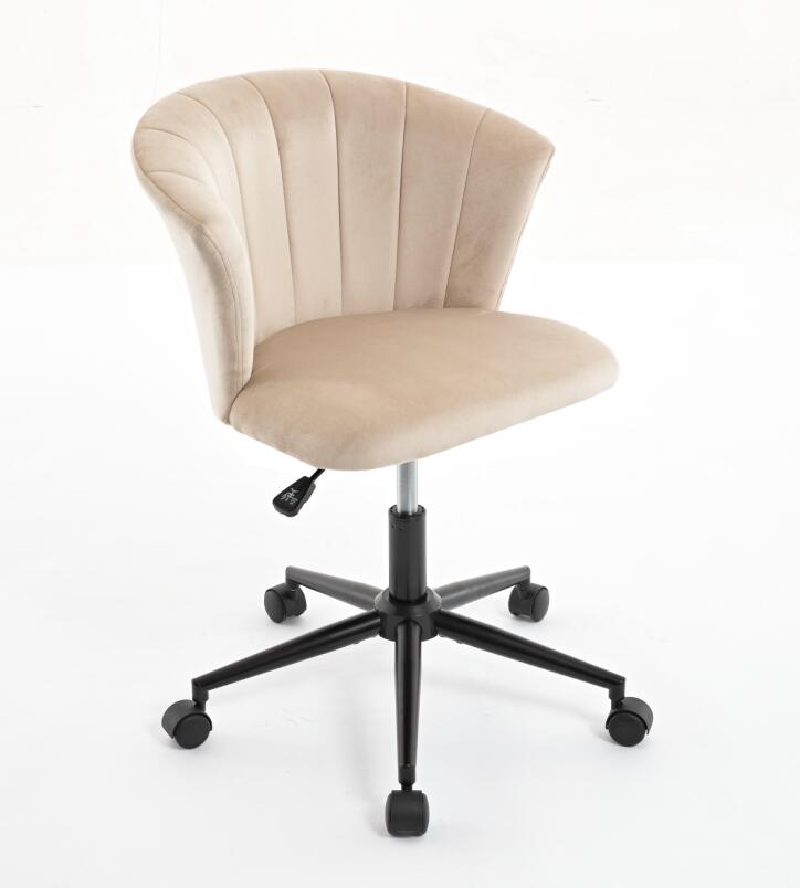 Velvet Fabric Swivel Flower Shape Office Chair