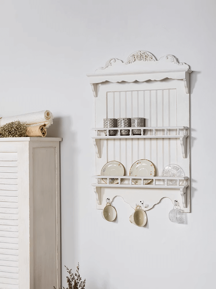 French Country Wall-Mounted Dish Rack