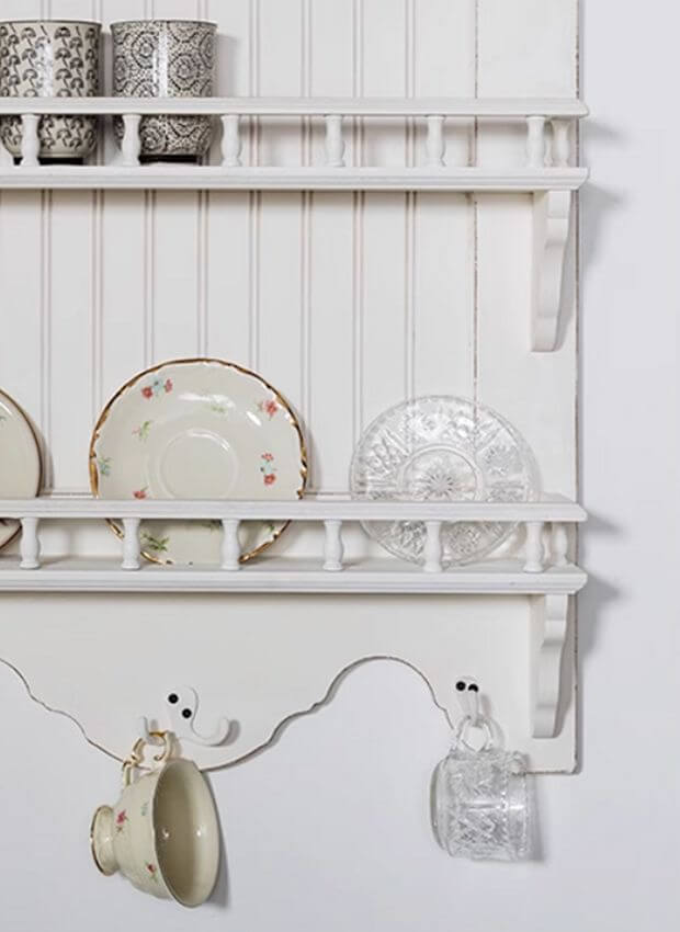 French Country Wall-Mounted Dish Rack