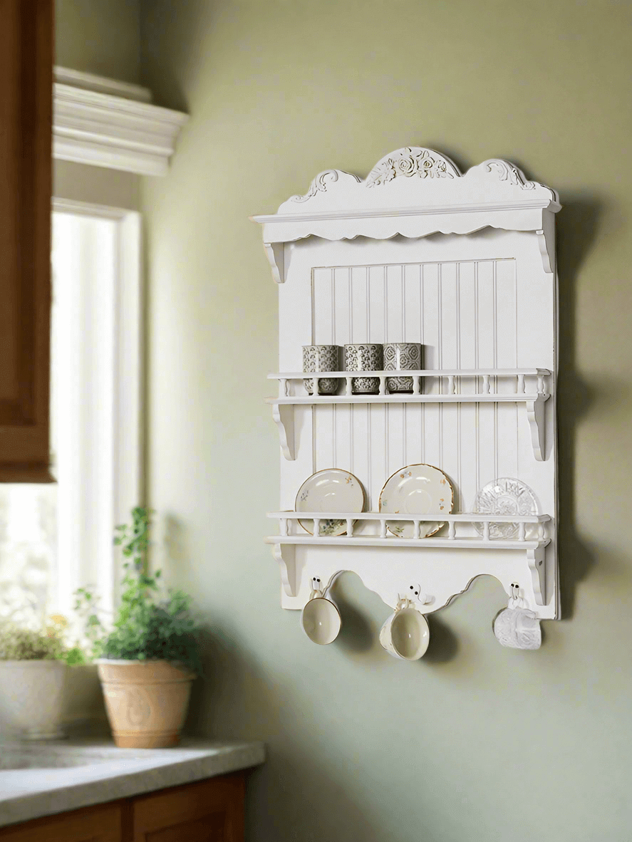 French Country Wall-Mounted Dish Rack