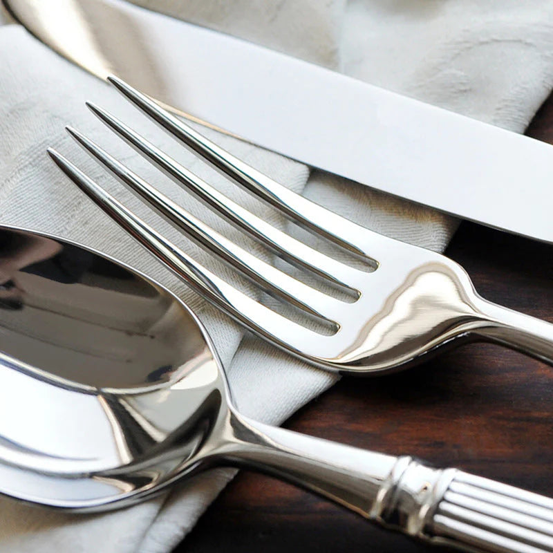 Handcrafted Timeless Roman Column Flatware
