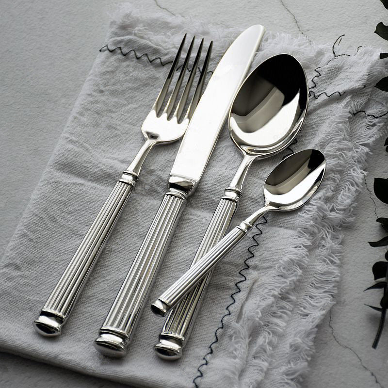 Handcrafted Timeless Roman Column Flatware