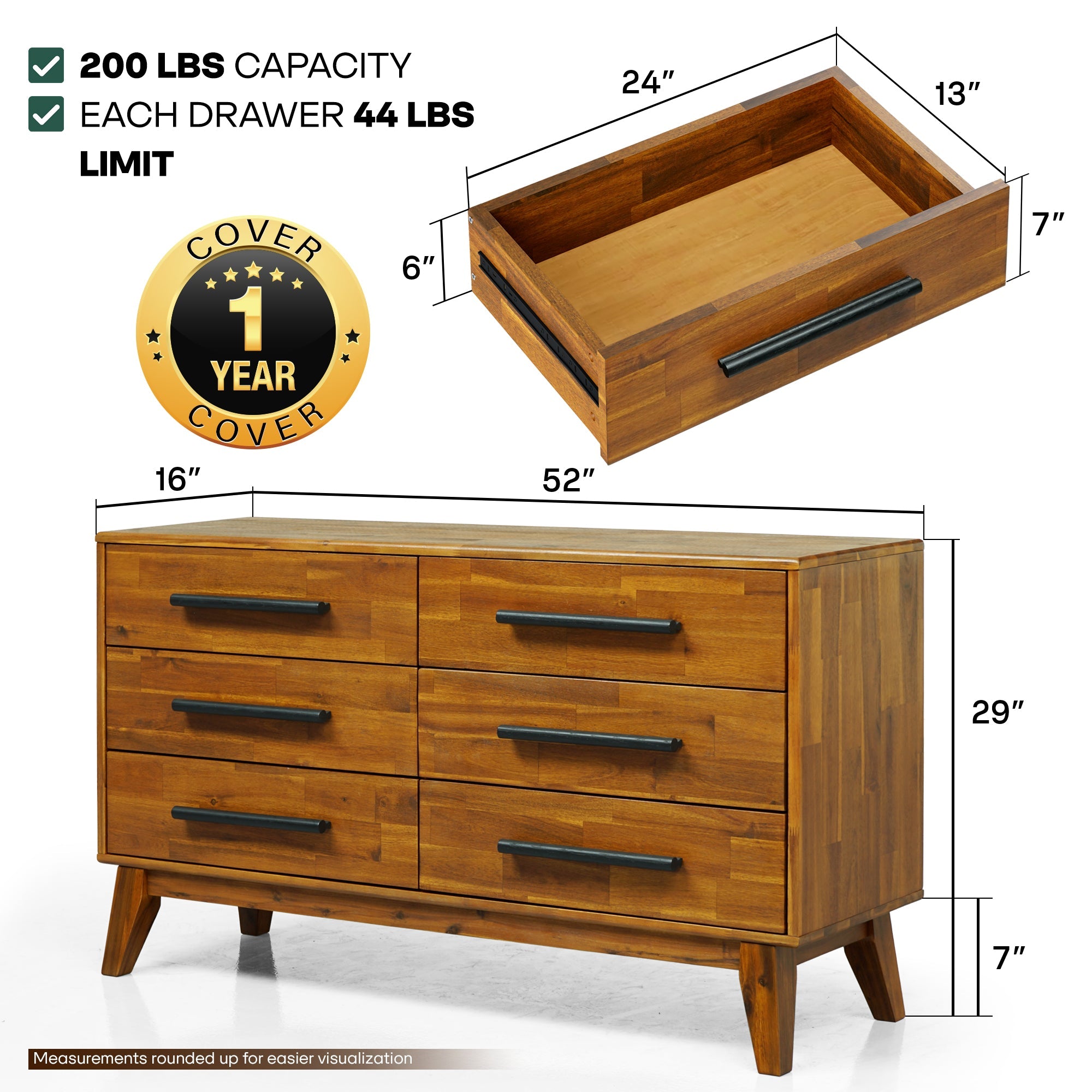 Acacia Legacy Solid Wood Dresser