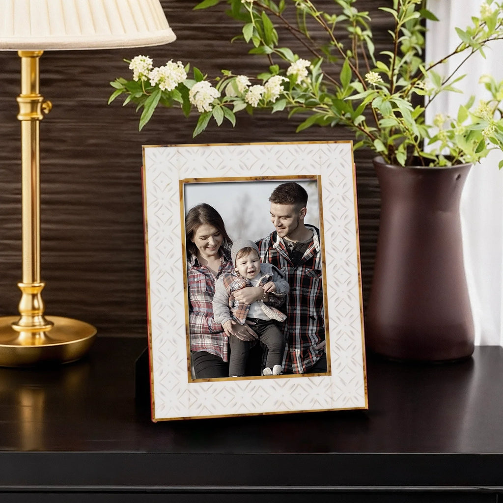 Rhythm Cycles Pattern Resin Inlay Picture Frame Collection in 3 Sizes