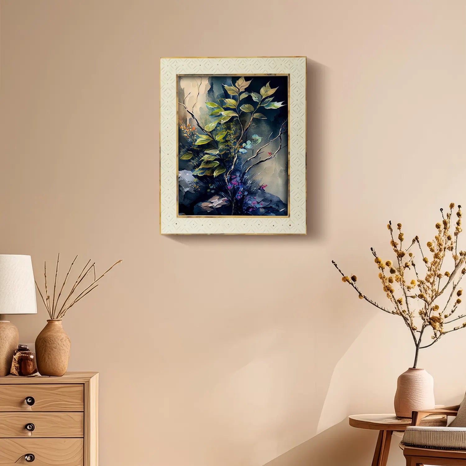 Rhythm Cycles Pattern Resin Inlay Picture Frame Collection in 3 Sizes