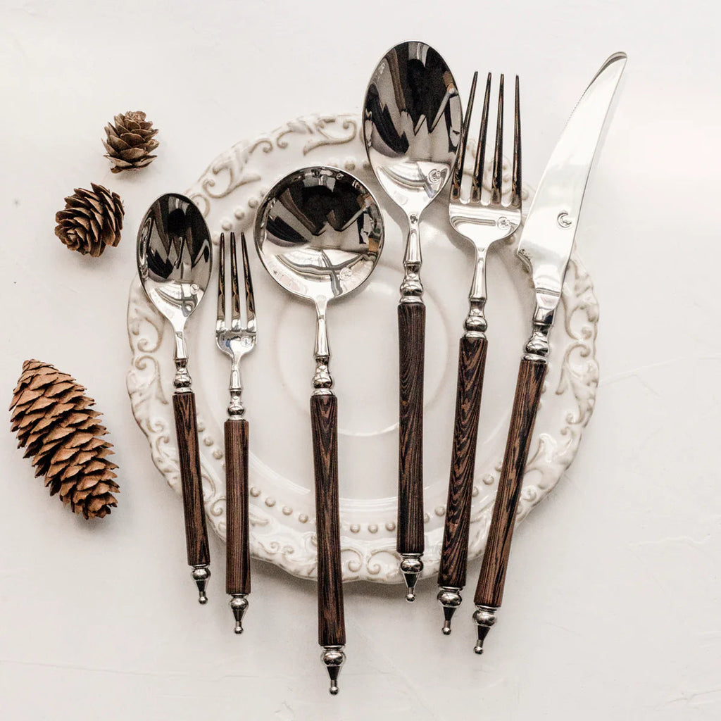 Paris Vintage Huanghua Pear Wood Cutlery Set