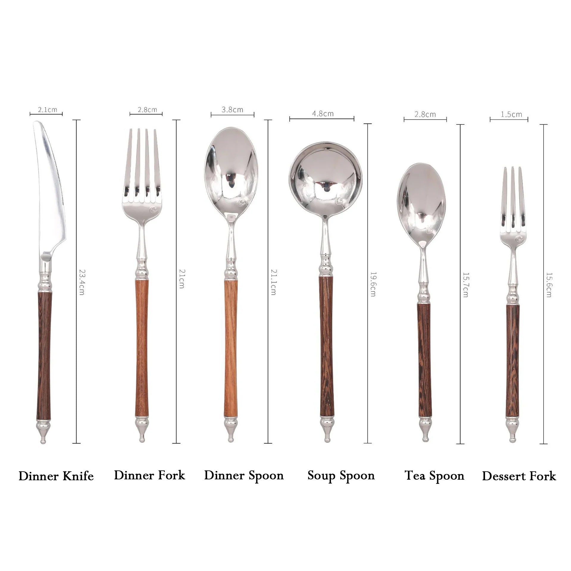Paris Vintage Huanghua Pear Wood Cutlery Set