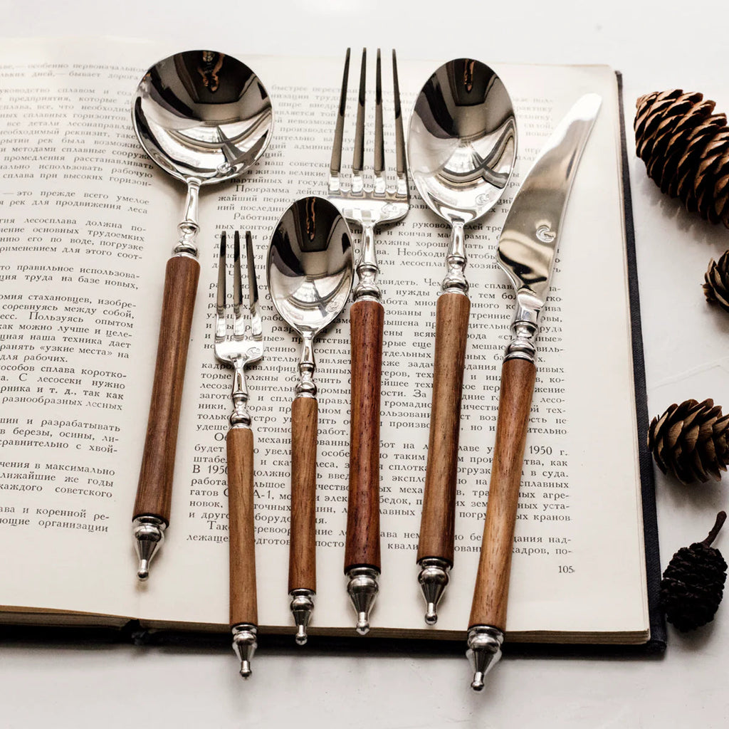 Paris Vintage Huanghua Pear Wood Cutlery Set