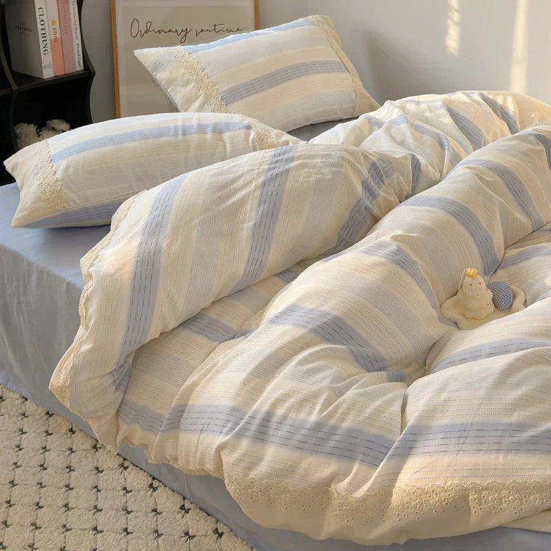 DecorBites™ Lavender Lace Bedding Set