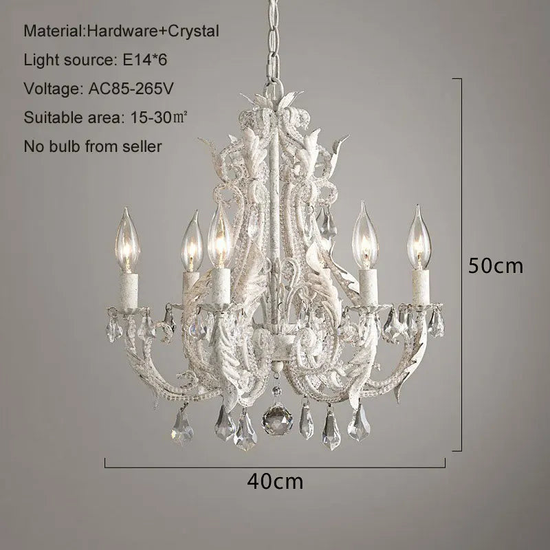 DecorBites™ Iron Crystal Chandelier