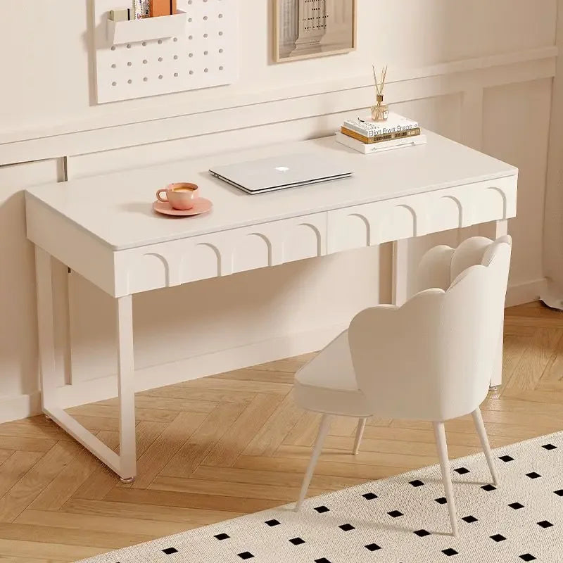 Cream Wind Rock Board French Style Desk with Optional Chair