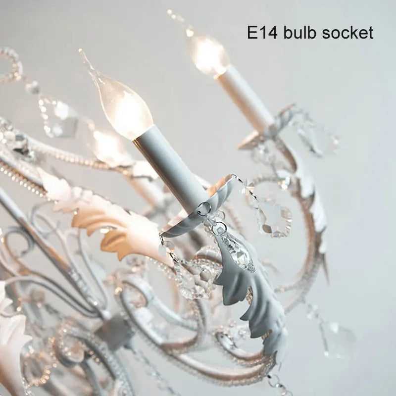 DecorBites™ Iron Crystal Chandelier